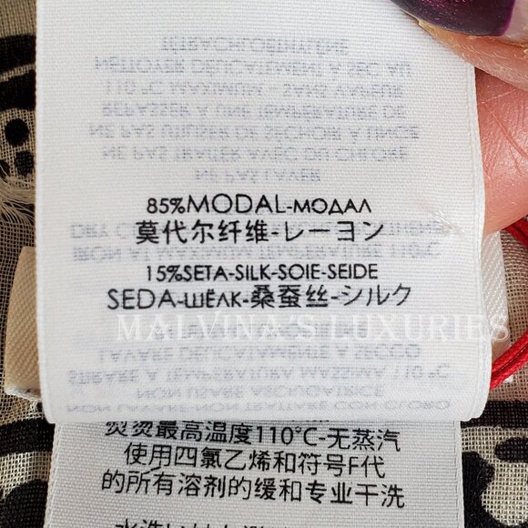 ALEXANDER MCQUEEN SCARF ICONIC SKULL PRINT IVORY MODAL SILK FRINGE UNISEX - Picture 11 of 13